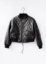 Bomber leather jacket