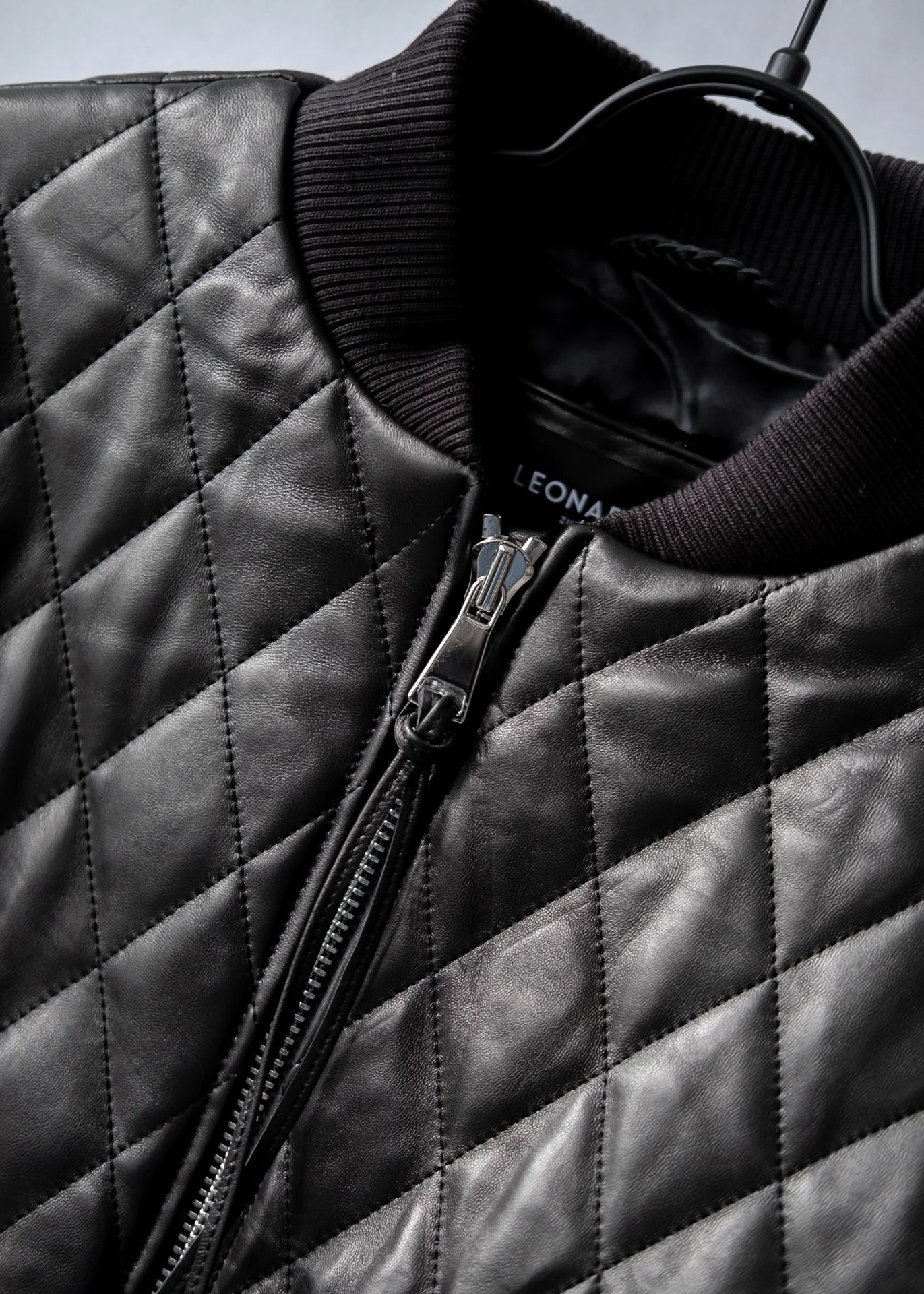 Bomber leather jacket