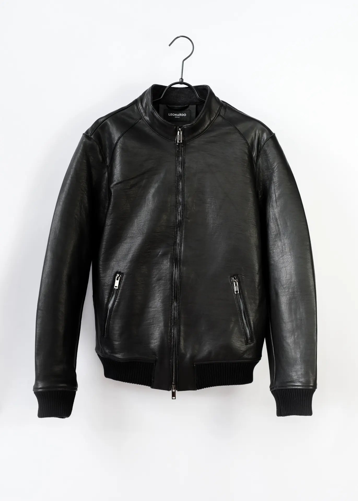 Bomber leather jacket