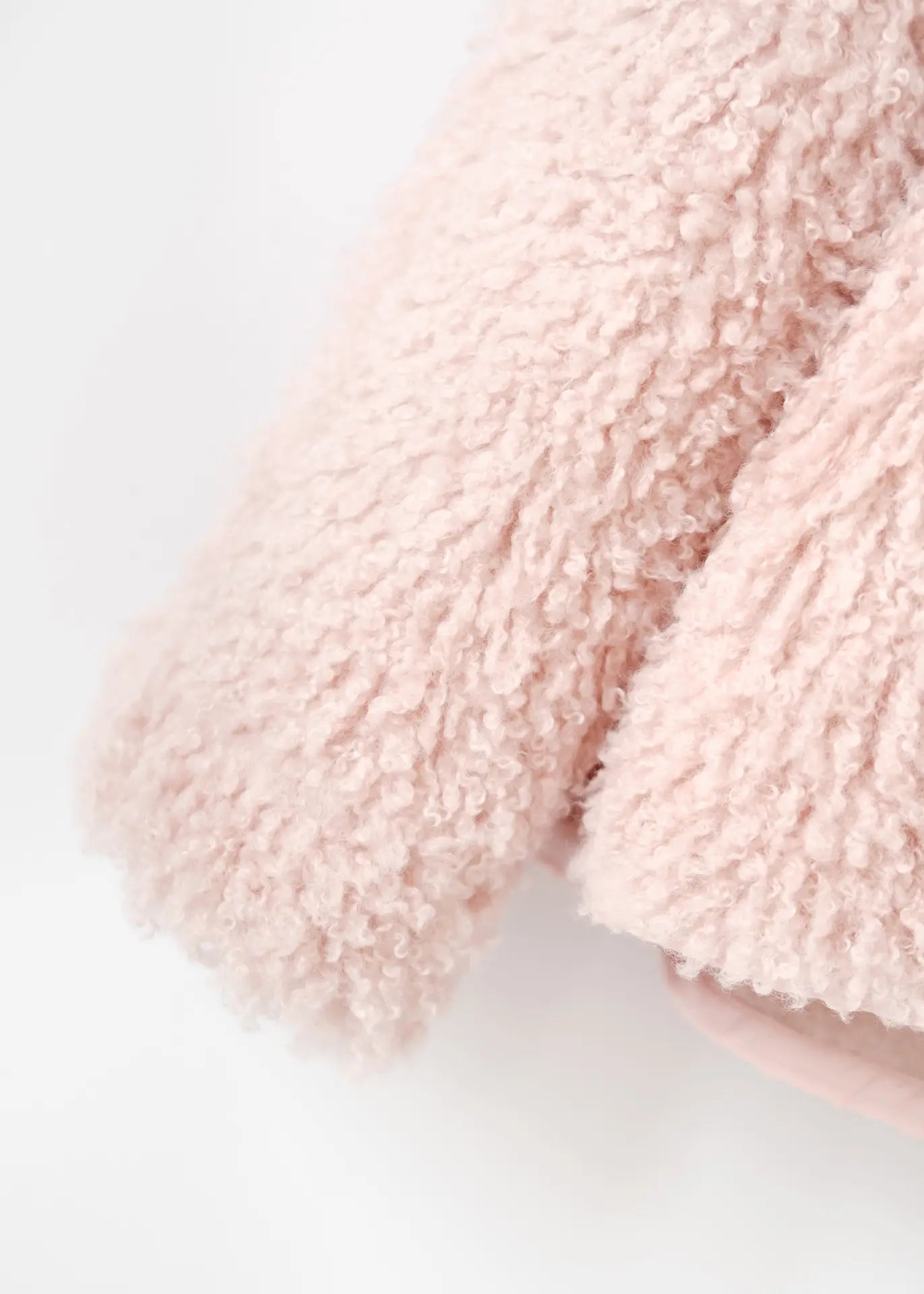 Curly Faux Fur Jacket with Hood