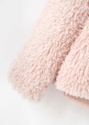 Curly Faux Fur Jacket with Hood