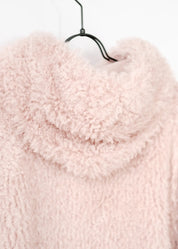 Curly Faux Fur Jacket with Hood