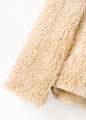 Curly Faux Fur Jacket with Hood