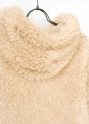 Curly Faux Fur Jacket with Hood