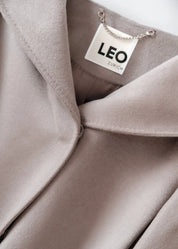 Long wool jacket with hood