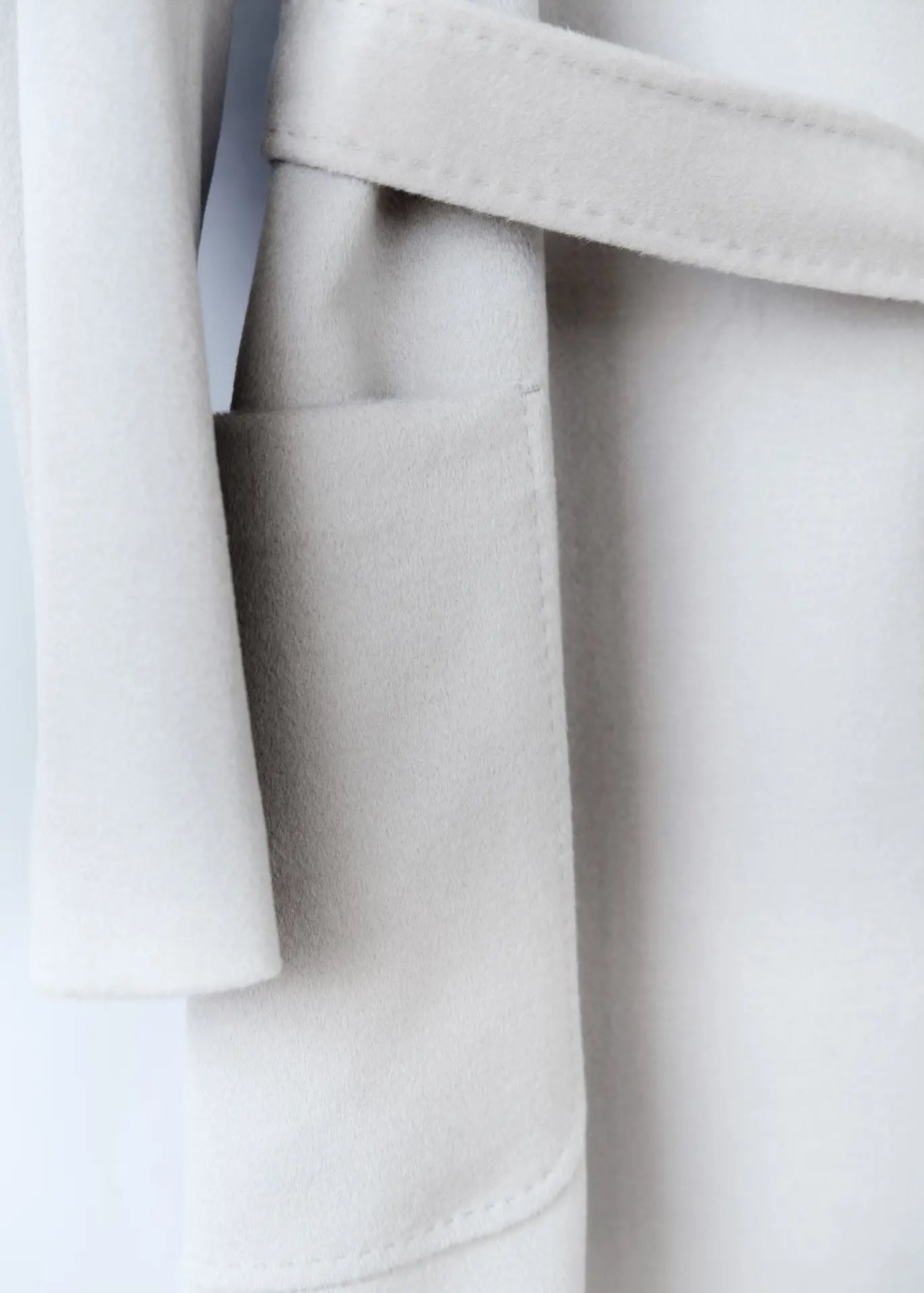 Long wool jacket with hood