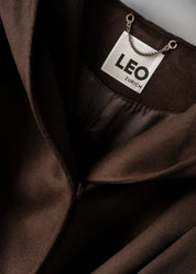 Long wool jacket with hood