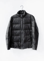 leather down jacket