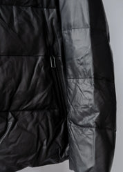 leather down jacket