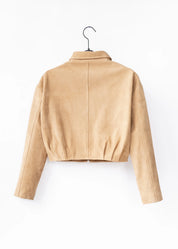 Cropped Wildlederjacke
