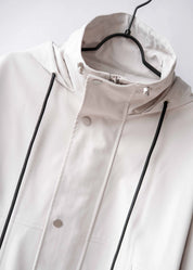 Modern raincoat with hood