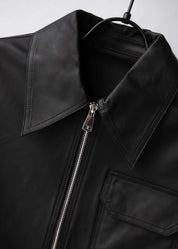 Cropped gilet made of vegan leather