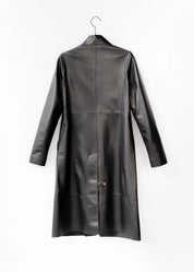 Minimalist leather coat