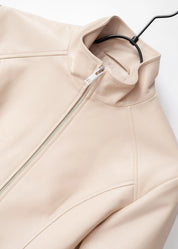 Short leather jacket