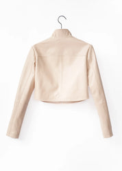 Short leather jacket