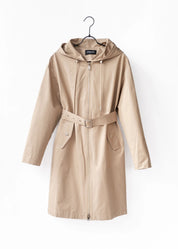 Lightweight coat with hood