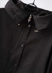 Minimalist hooded trench jacket