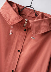 Minimalist hooded trench jacket
