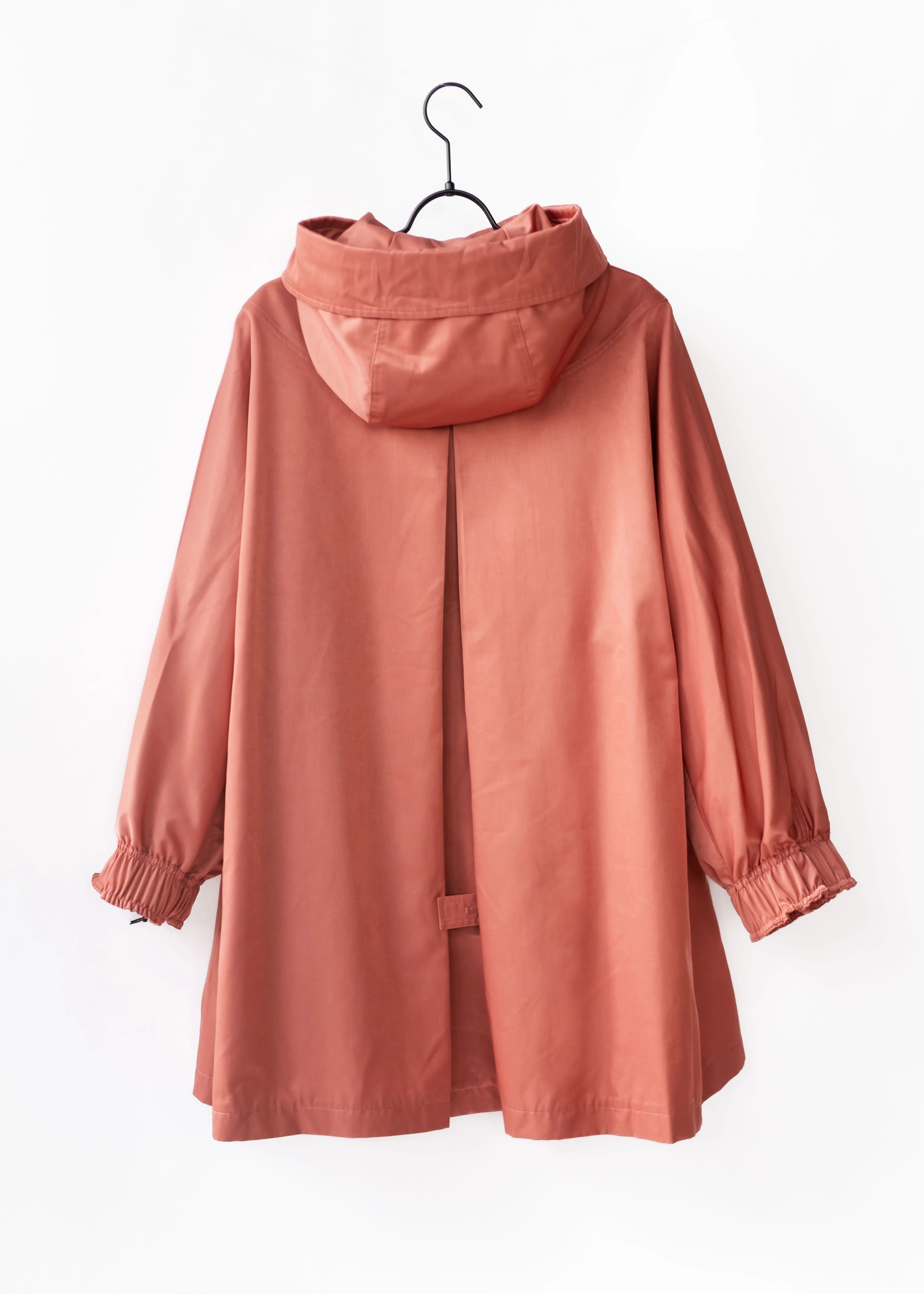 Minimalist hooded trench jacket