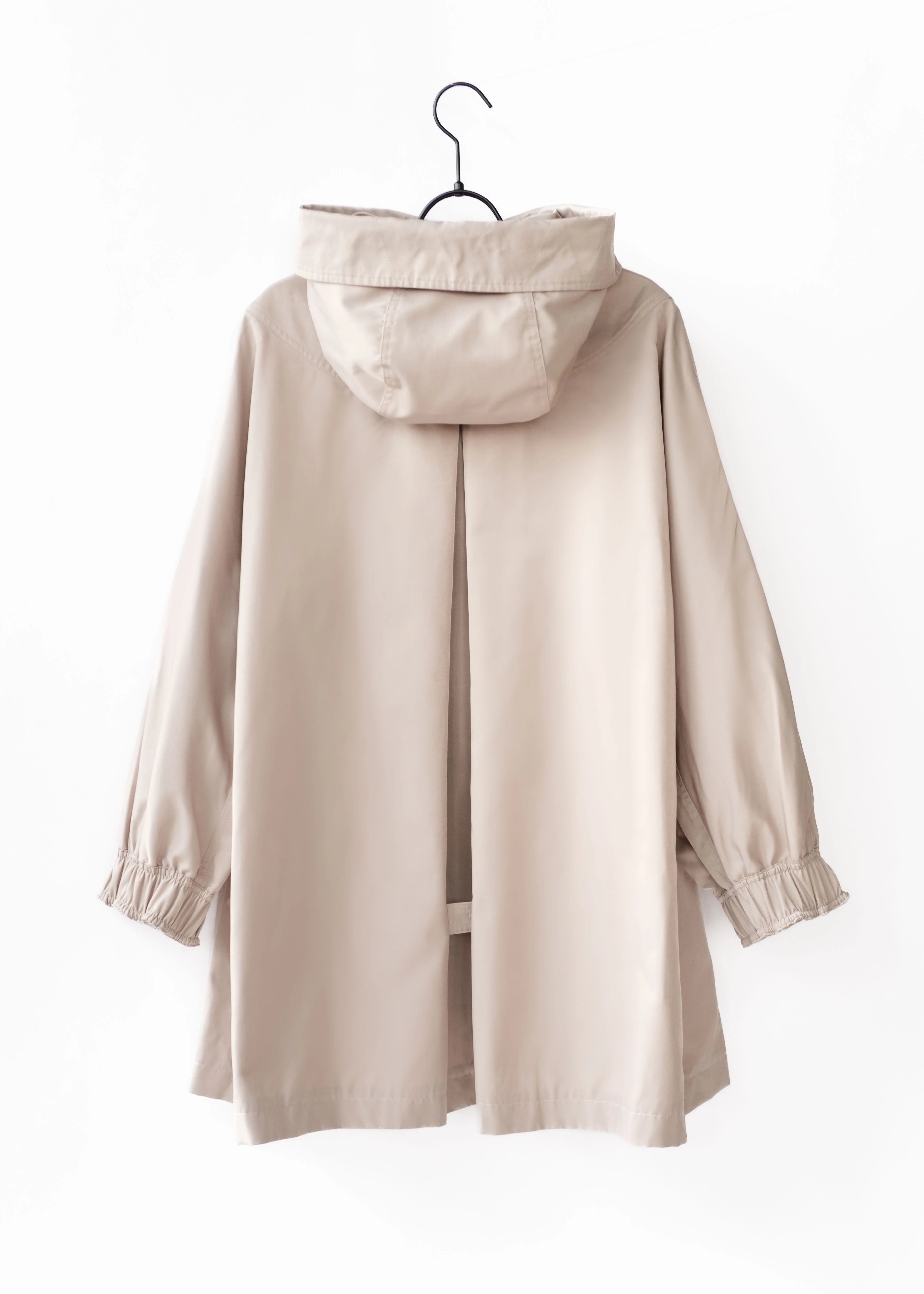 Minimalist hooded trench jacket