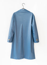 Modern coat made of vegan leather