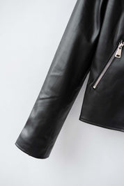 vegan leather biker jacket