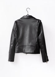 vegan leather biker jacket