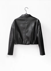 Cropped jacket made of vegan leather