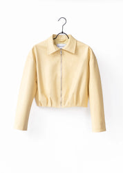 Cropped jacket made of vegan leather