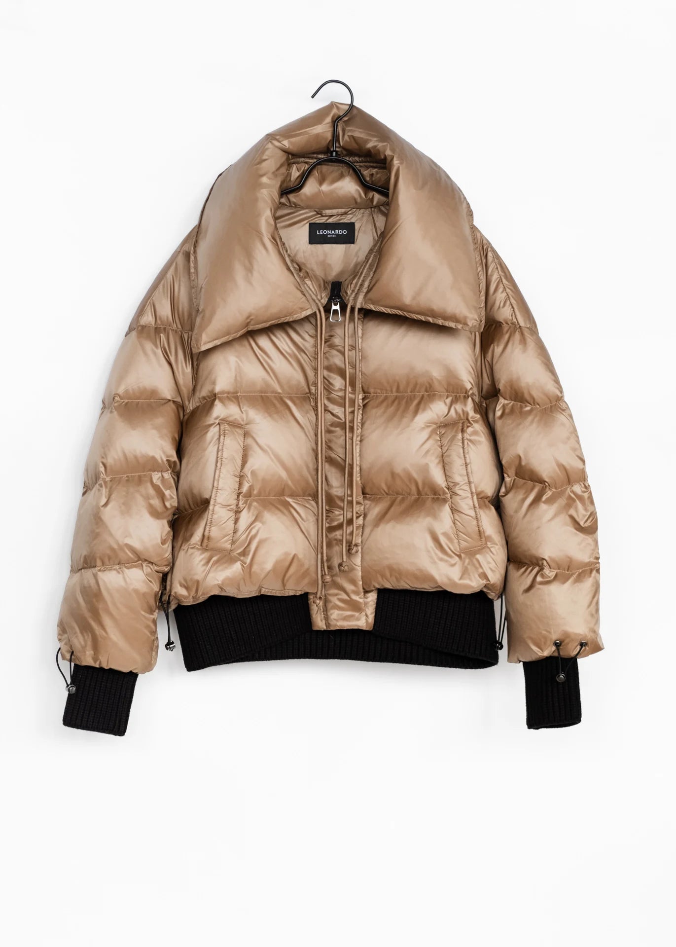 Daunenjacke mit Oversize-Kragen