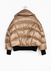 Daunenjacke mit Oversize-Kragen