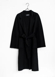 Wollmantel mit Bindegürtel