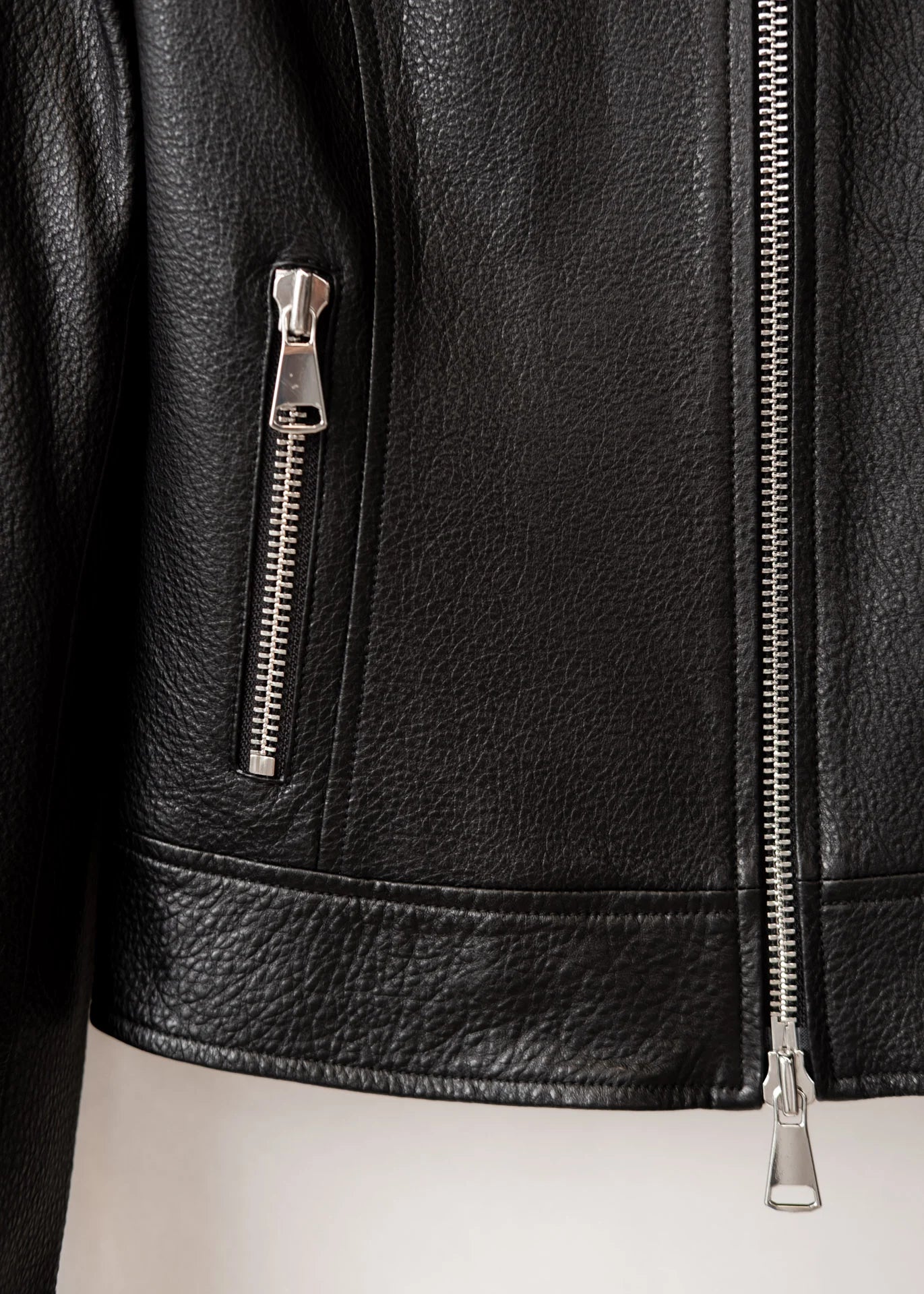 Lederjacke mit Stehkragen