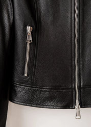 Lederjacke mit Stehkragen