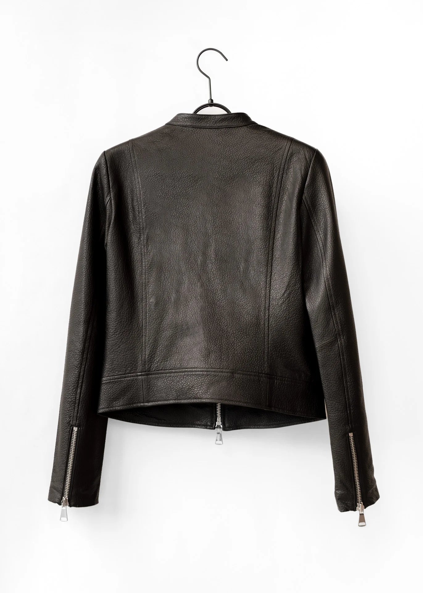 Lederjacke mit Stehkragen