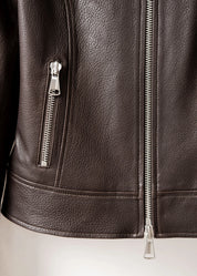 Lederjacke mit Stehkragen