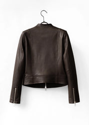 Lederjacke mit Stehkragen