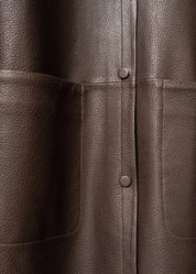 Ledermantel mit Stehkragen