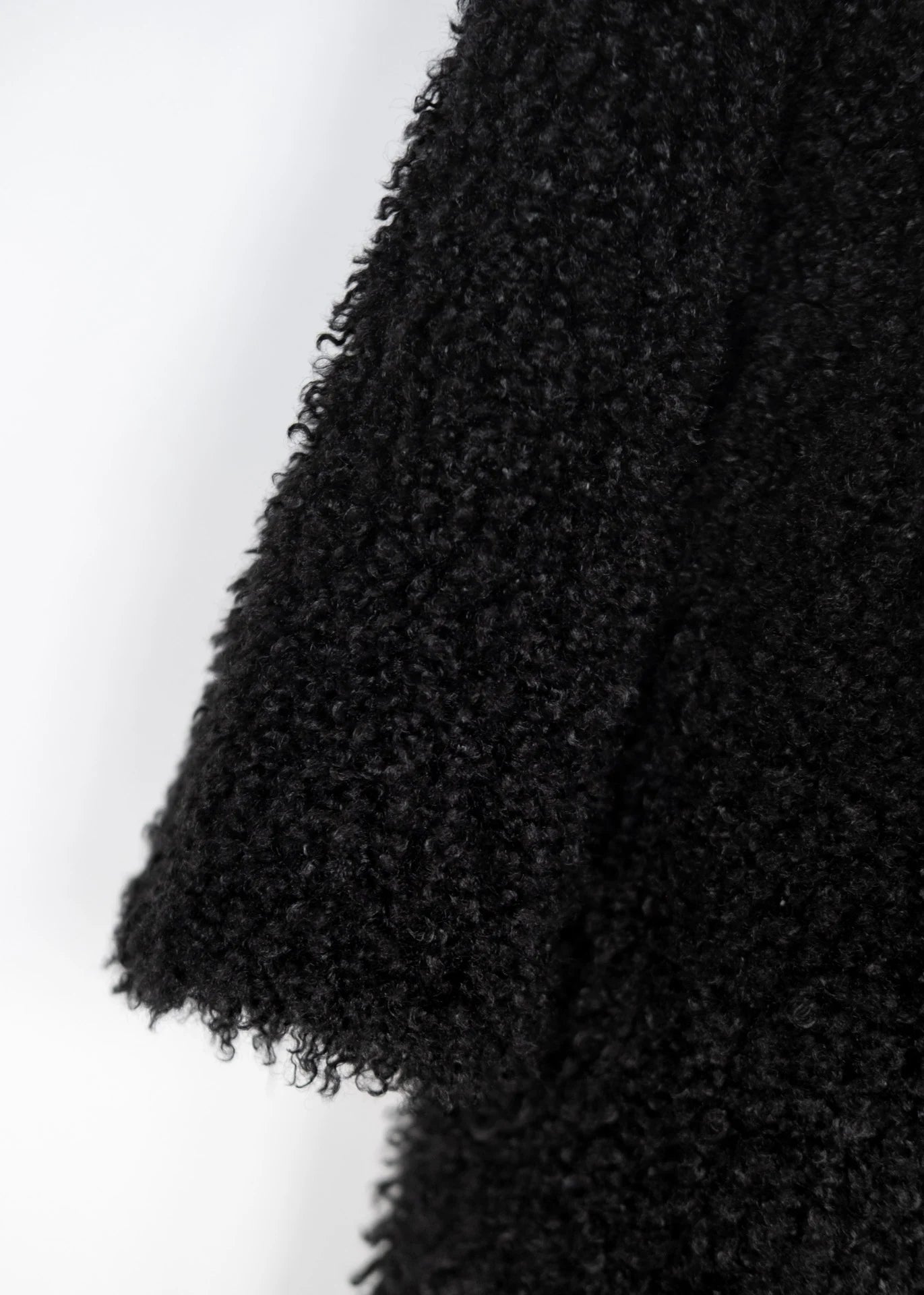 Curly Faux Fur Coat with Hood