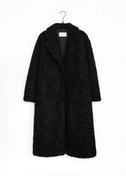 Long Curly Faux Fur Coat