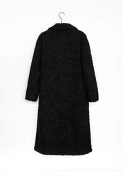 Long Curly Faux Fur Coat