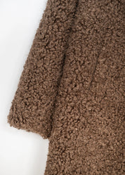 Long Curly Faux Fur Coat