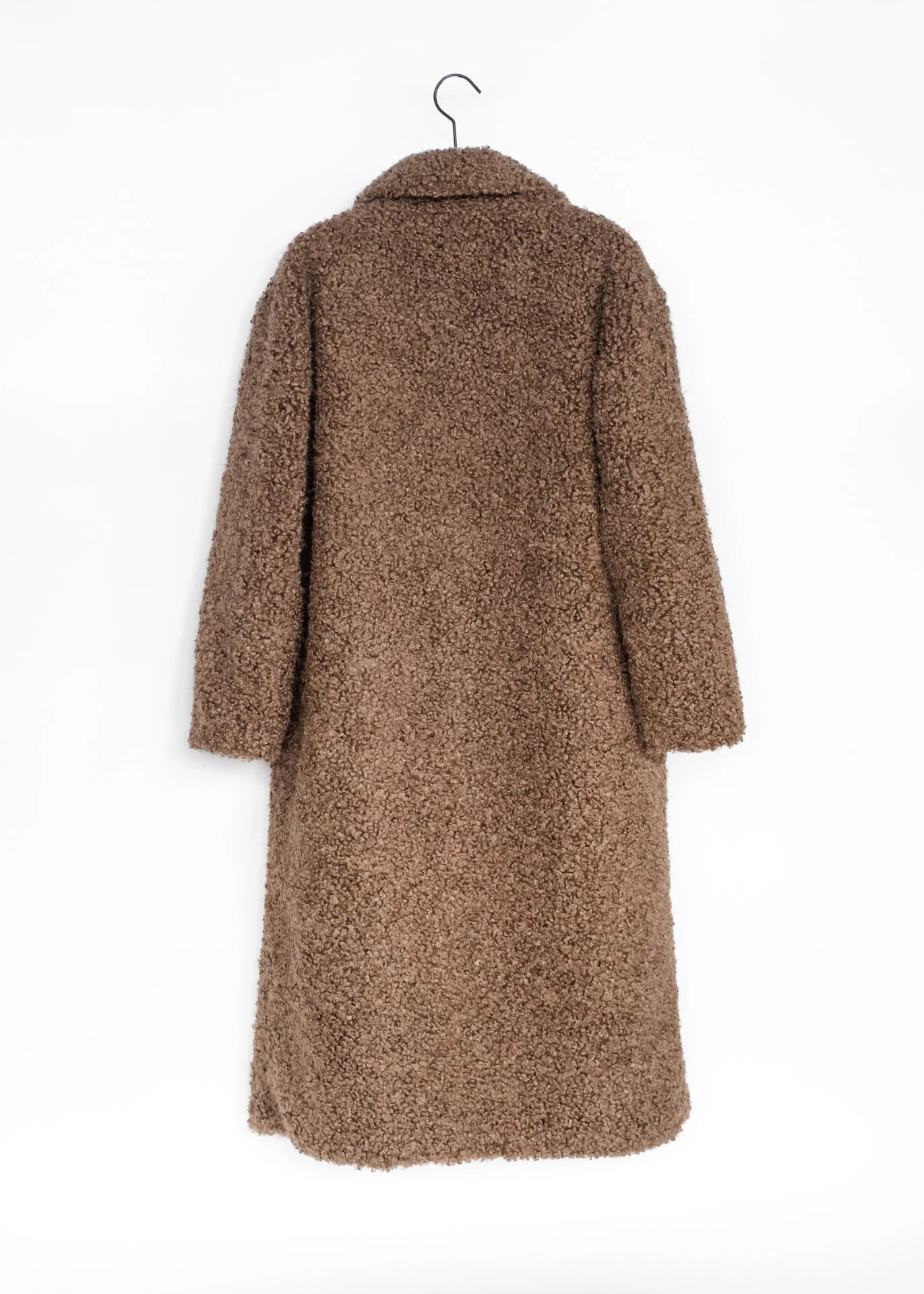 Long Curly Faux Fur Coat