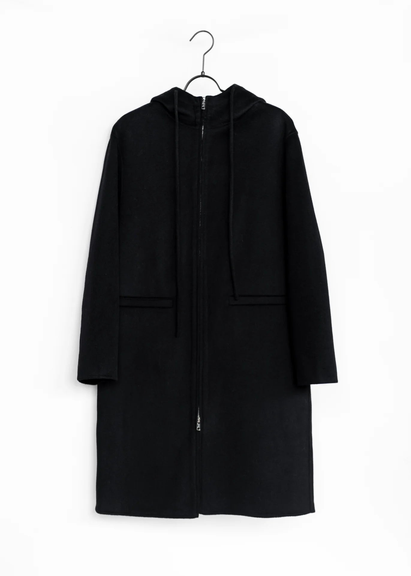 Wollmantel mit Kapuze