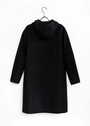 Wollmantel mit Kapuze