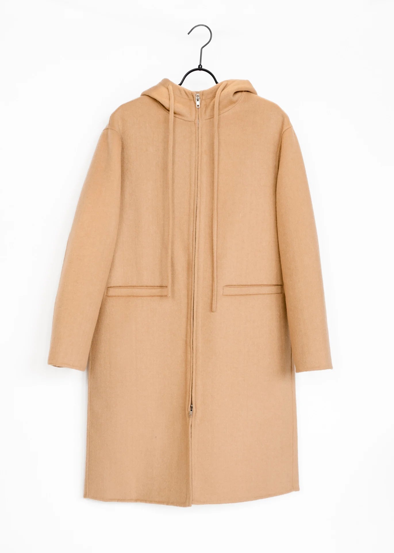Wollmantel mit Kapuze