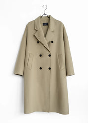 Oversized Wollmantel mit Zweireiher