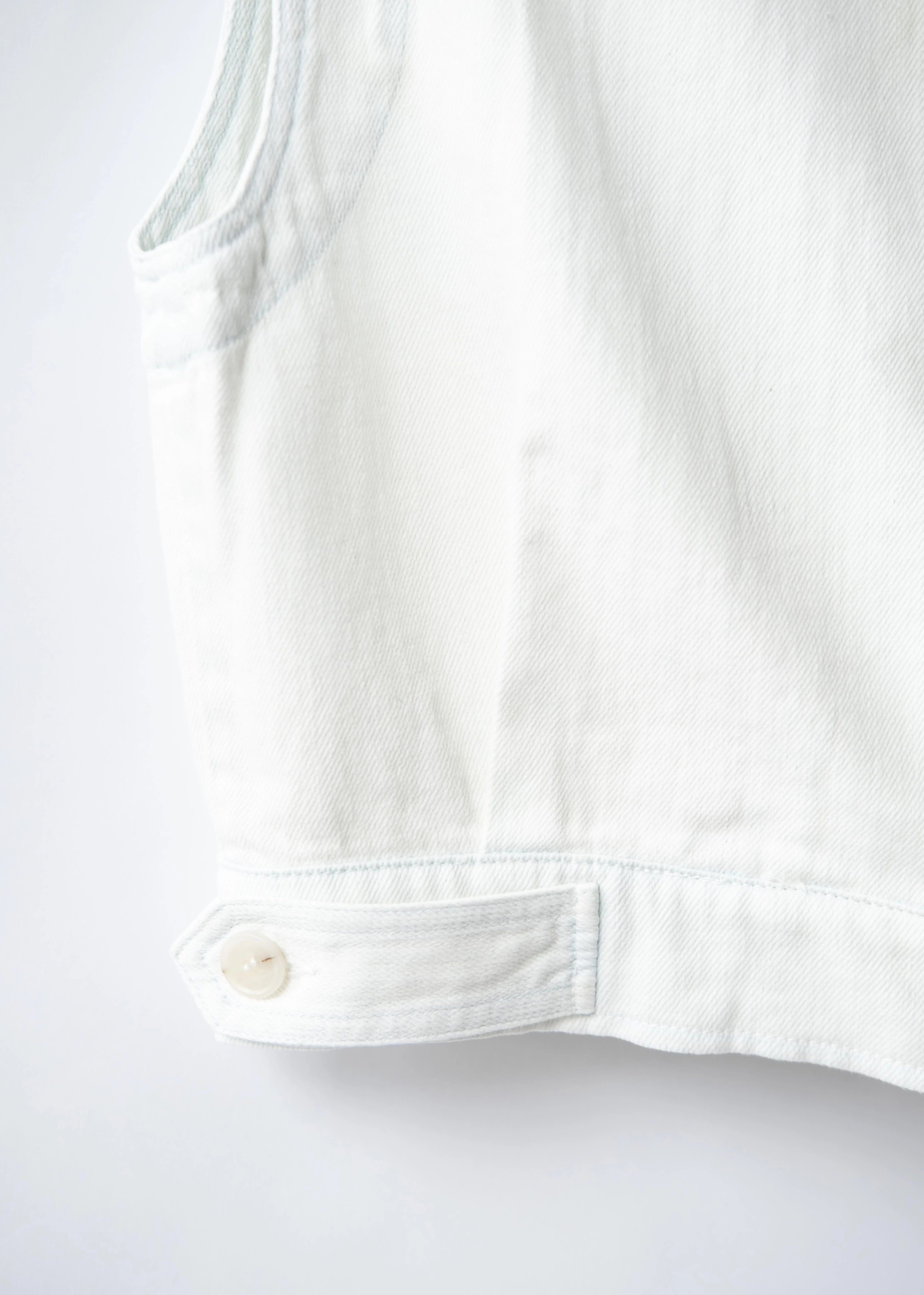 Cropped denim vest