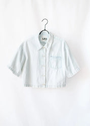 Cropped denim shirt