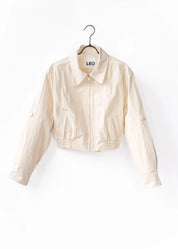 Cropped cotton jacket